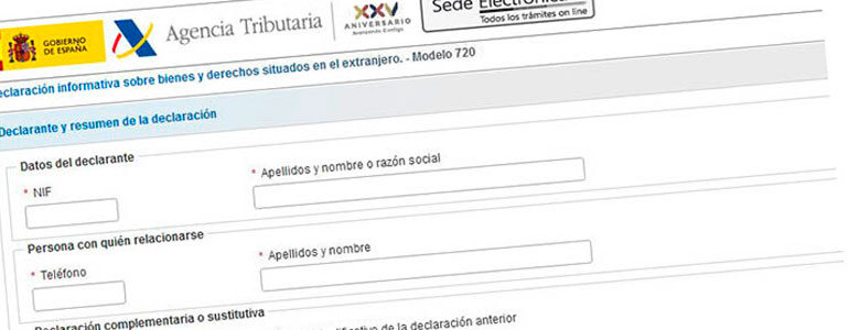 Finaliza el plazo para la presentación del Modelo 720 Finaliza el plazo para la presentación del Modelo 720}